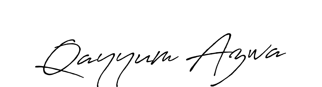 Use a signature maker to create a handwritten signature online. With this signature software, you can design (Antro_Vectra_Bolder) your own signature for name Qayyum Azwa. Qayyum Azwa signature style 7 images and pictures png