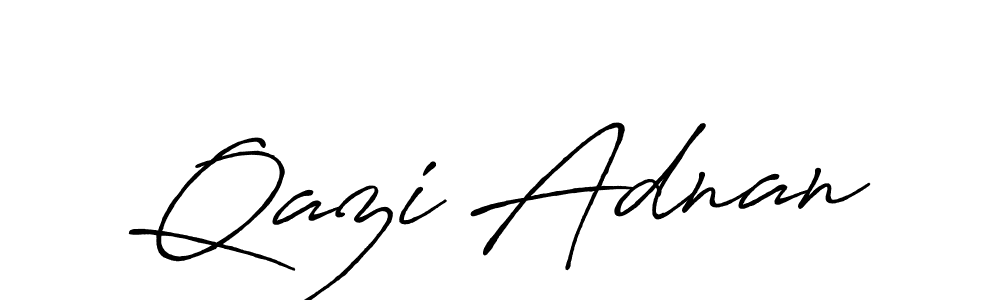 Use a signature maker to create a handwritten signature online. With this signature software, you can design (Antro_Vectra_Bolder) your own signature for name Qazi Adnan. Qazi Adnan signature style 7 images and pictures png
