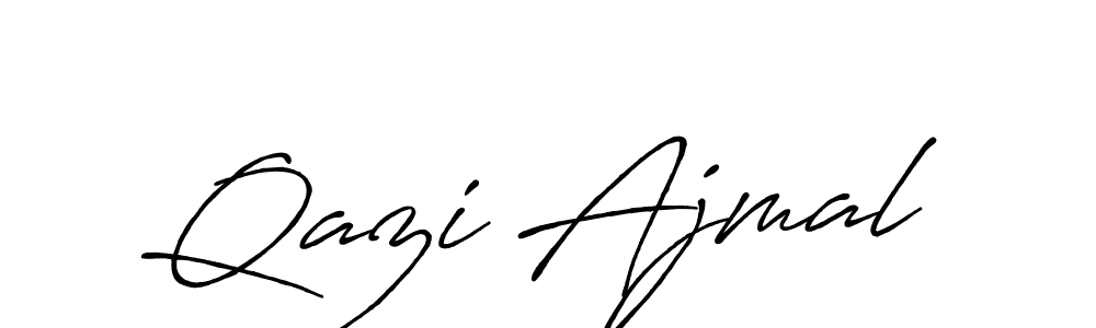 The best way (Antro_Vectra_Bolder) to make a short signature is to pick only two or three words in your name. The name Qazi Ajmal include a total of six letters. For converting this name. Qazi Ajmal signature style 7 images and pictures png