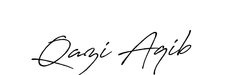 Qazi Aqib stylish signature style. Best Handwritten Sign (Antro_Vectra_Bolder) for my name. Handwritten Signature Collection Ideas for my name Qazi Aqib. Qazi Aqib signature style 7 images and pictures png