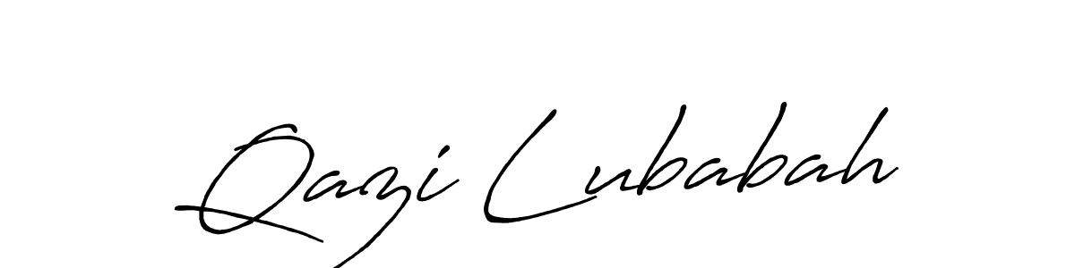 How to Draw Qazi Lubabah signature style? Antro_Vectra_Bolder is a latest design signature styles for name Qazi Lubabah. Qazi Lubabah signature style 7 images and pictures png