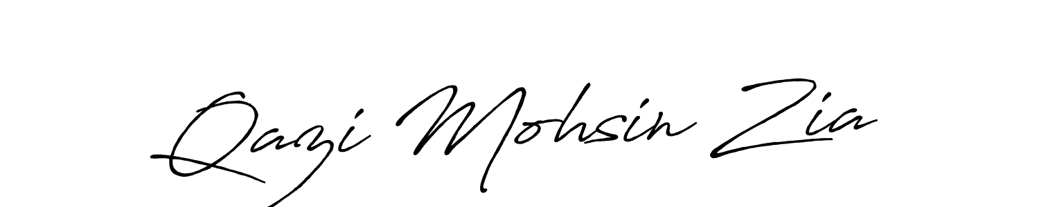 Design your own signature with our free online signature maker. With this signature software, you can create a handwritten (Antro_Vectra_Bolder) signature for name Qazi Mohsin Zia. Qazi Mohsin Zia signature style 7 images and pictures png