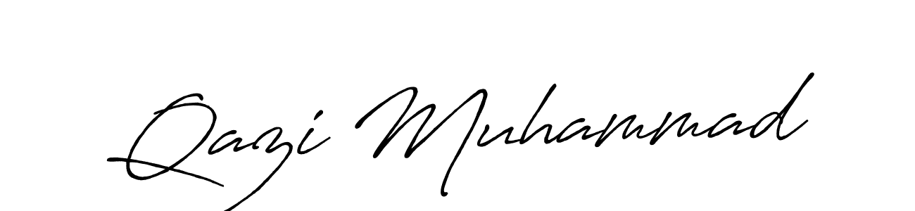Use a signature maker to create a handwritten signature online. With this signature software, you can design (Antro_Vectra_Bolder) your own signature for name Qazi Muhammad. Qazi Muhammad signature style 7 images and pictures png