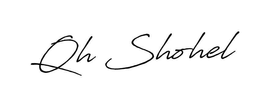 Create a beautiful signature design for name Qh Shohel. With this signature (Antro_Vectra_Bolder) fonts, you can make a handwritten signature for free. Qh Shohel signature style 7 images and pictures png