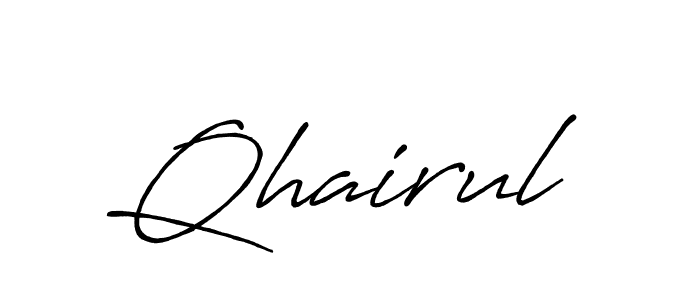 Make a beautiful signature design for name Qhairul. With this signature (Antro_Vectra_Bolder) style, you can create a handwritten signature for free. Qhairul signature style 7 images and pictures png