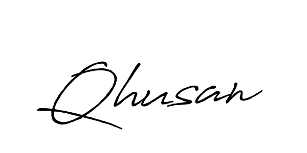 Design your own signature with our free online signature maker. With this signature software, you can create a handwritten (Antro_Vectra_Bolder) signature for name Qhusan. Qhusan signature style 7 images and pictures png