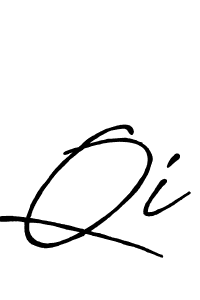 Qi stylish signature style. Best Handwritten Sign (Antro_Vectra_Bolder) for my name. Handwritten Signature Collection Ideas for my name Qi. Qi signature style 7 images and pictures png