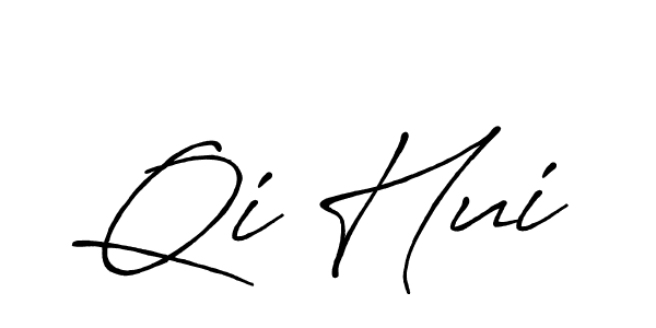 Design your own signature with our free online signature maker. With this signature software, you can create a handwritten (Antro_Vectra_Bolder) signature for name Qi Hui. Qi Hui signature style 7 images and pictures png