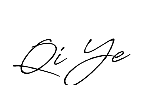 How to make Qi Ye signature? Antro_Vectra_Bolder is a professional autograph style. Create handwritten signature for Qi Ye name. Qi Ye signature style 7 images and pictures png