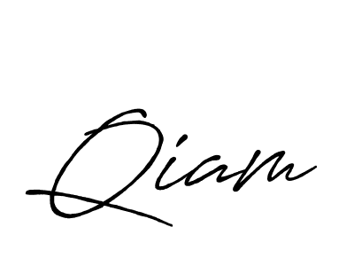 Qiam stylish signature style. Best Handwritten Sign (Antro_Vectra_Bolder) for my name. Handwritten Signature Collection Ideas for my name Qiam. Qiam signature style 7 images and pictures png