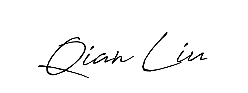 How to make Qian Liu signature? Antro_Vectra_Bolder is a professional autograph style. Create handwritten signature for Qian Liu name. Qian Liu signature style 7 images and pictures png