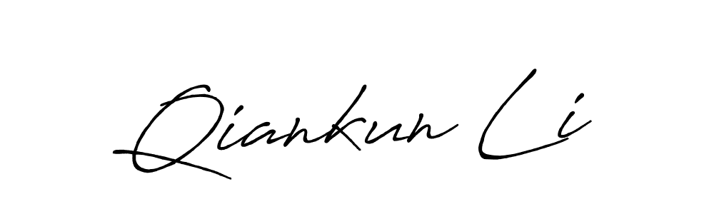 if you are searching for the best signature style for your name Qiankun Li. so please give up your signature search. here we have designed multiple signature styles  using Antro_Vectra_Bolder. Qiankun Li signature style 7 images and pictures png