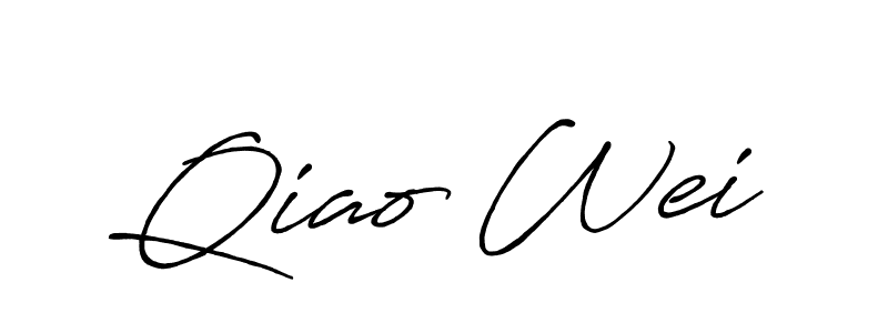 Create a beautiful signature design for name Qiao Wei. With this signature (Antro_Vectra_Bolder) fonts, you can make a handwritten signature for free. Qiao Wei signature style 7 images and pictures png