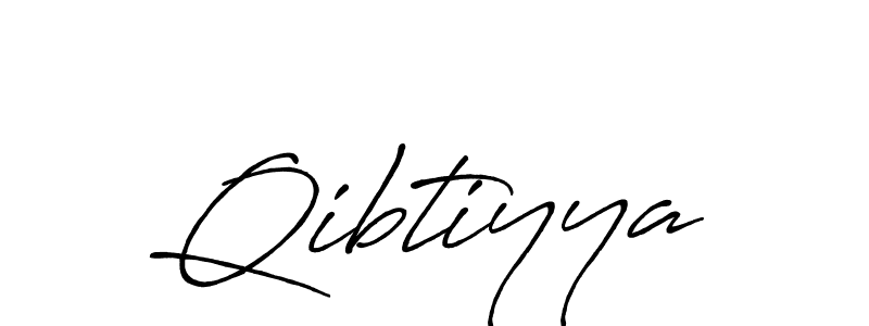 How to make Qibtiyya name signature. Use Antro_Vectra_Bolder style for creating short signs online. This is the latest handwritten sign. Qibtiyya signature style 7 images and pictures png