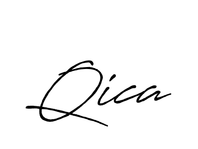 Design your own signature with our free online signature maker. With this signature software, you can create a handwritten (Antro_Vectra_Bolder) signature for name Qica. Qica signature style 7 images and pictures png