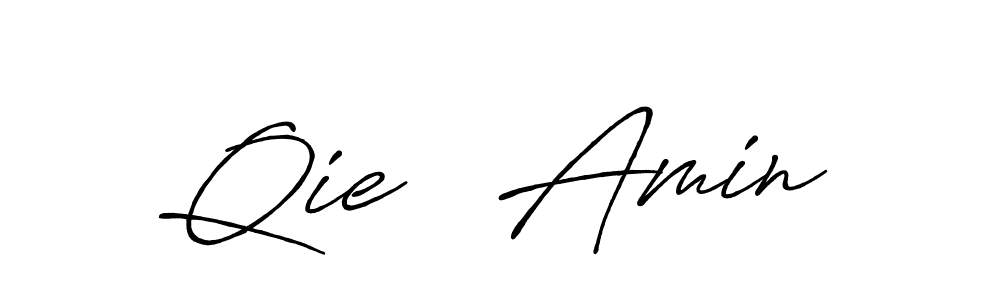 This is the best signature style for the Qie   Amin name. Also you like these signature font (Antro_Vectra_Bolder). Mix name signature. Qie   Amin signature style 7 images and pictures png