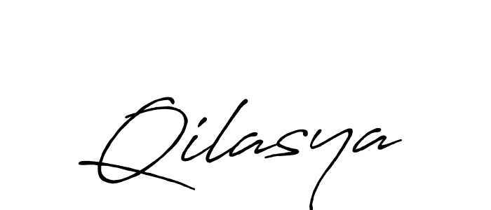 How to make Qilasya name signature. Use Antro_Vectra_Bolder style for creating short signs online. This is the latest handwritten sign. Qilasya signature style 7 images and pictures png