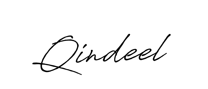 Make a beautiful signature design for name Qindeel. With this signature (Antro_Vectra_Bolder) style, you can create a handwritten signature for free. Qindeel signature style 7 images and pictures png