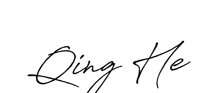 Make a beautiful signature design for name Qing He. Use this online signature maker to create a handwritten signature for free. Qing He signature style 7 images and pictures png