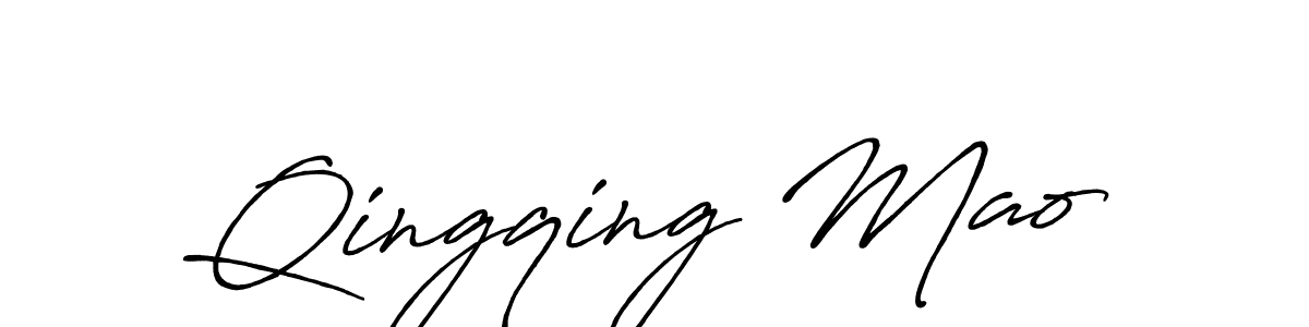 Also You can easily find your signature by using the search form. We will create Qingqing Mao name handwritten signature images for you free of cost using Antro_Vectra_Bolder sign style. Qingqing Mao signature style 7 images and pictures png