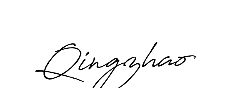 You should practise on your own different ways (Antro_Vectra_Bolder) to write your name (Qingzhao) in signature. don't let someone else do it for you. Qingzhao signature style 7 images and pictures png