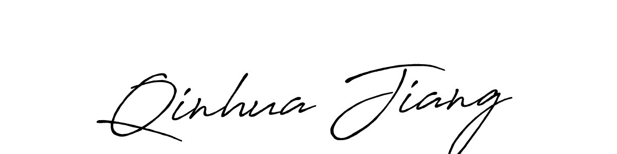 Make a beautiful signature design for name Qinhua Jiang. With this signature (Antro_Vectra_Bolder) style, you can create a handwritten signature for free. Qinhua Jiang signature style 7 images and pictures png