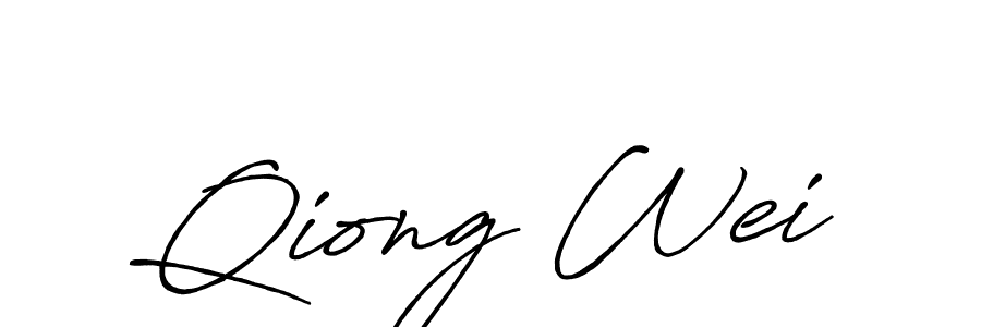 if you are searching for the best signature style for your name Qiong Wei. so please give up your signature search. here we have designed multiple signature styles  using Antro_Vectra_Bolder. Qiong Wei signature style 7 images and pictures png