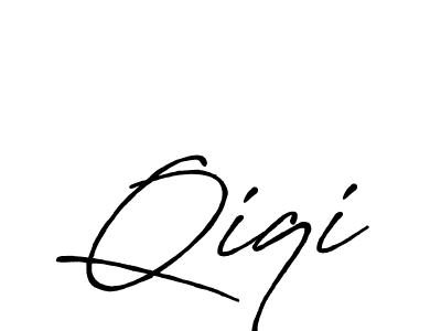 Make a beautiful signature design for name Qiqi. With this signature (Antro_Vectra_Bolder) style, you can create a handwritten signature for free. Qiqi signature style 7 images and pictures png
