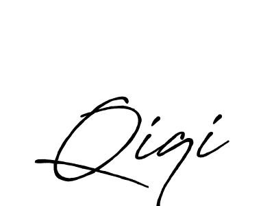 How to make Qiqi name signature. Use Antro_Vectra_Bolder style for creating short signs online. This is the latest handwritten sign. Qiqi signature style 7 images and pictures png