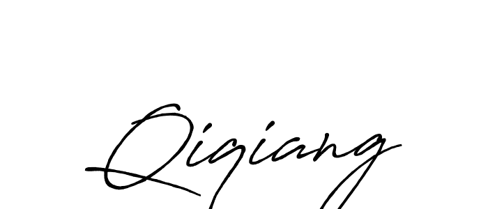 Use a signature maker to create a handwritten signature online. With this signature software, you can design (Antro_Vectra_Bolder) your own signature for name Qiqiang. Qiqiang signature style 7 images and pictures png