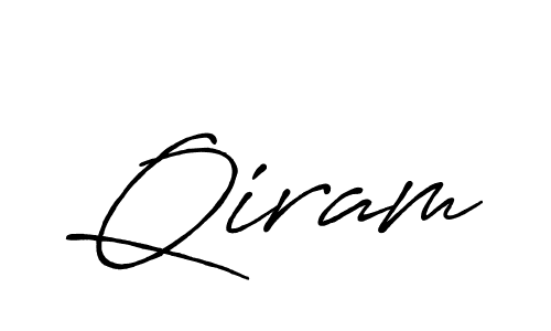 You should practise on your own different ways (Antro_Vectra_Bolder) to write your name (Qiram) in signature. don't let someone else do it for you. Qiram signature style 7 images and pictures png