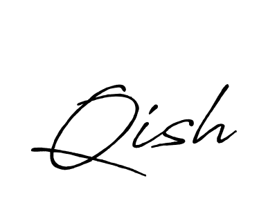 Make a beautiful signature design for name Qish. With this signature (Antro_Vectra_Bolder) style, you can create a handwritten signature for free. Qish signature style 7 images and pictures png