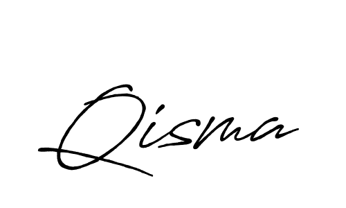 Create a beautiful signature design for name Qisma. With this signature (Antro_Vectra_Bolder) fonts, you can make a handwritten signature for free. Qisma signature style 7 images and pictures png