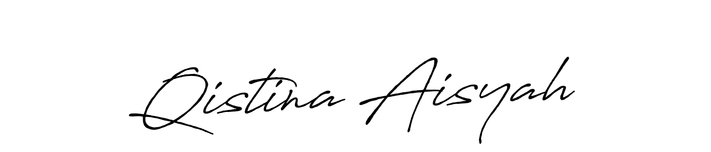 The best way (Antro_Vectra_Bolder) to make a short signature is to pick only two or three words in your name. The name Qistina Aisyah include a total of six letters. For converting this name. Qistina Aisyah signature style 7 images and pictures png