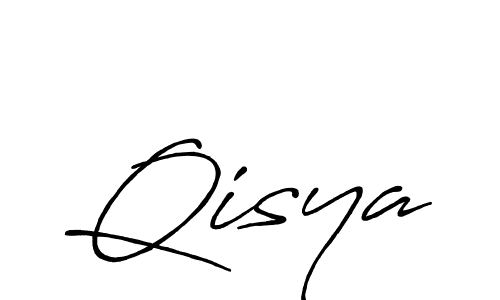 How to make Qisya signature? Antro_Vectra_Bolder is a professional autograph style. Create handwritten signature for Qisya name. Qisya signature style 7 images and pictures png