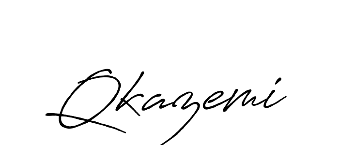 Create a beautiful signature design for name Qkazemi. With this signature (Antro_Vectra_Bolder) fonts, you can make a handwritten signature for free. Qkazemi signature style 7 images and pictures png