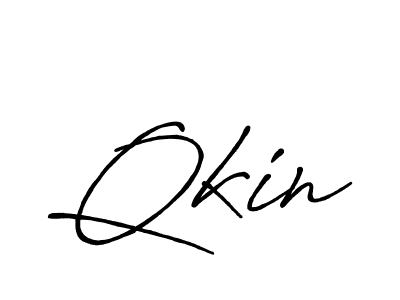 Design your own signature with our free online signature maker. With this signature software, you can create a handwritten (Antro_Vectra_Bolder) signature for name Qkin. Qkin signature style 7 images and pictures png
