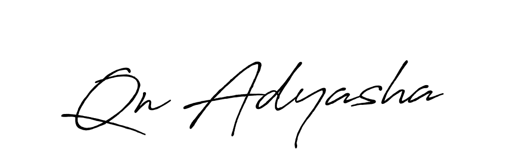 Create a beautiful signature design for name Qn Adyasha. With this signature (Antro_Vectra_Bolder) fonts, you can make a handwritten signature for free. Qn Adyasha signature style 7 images and pictures png