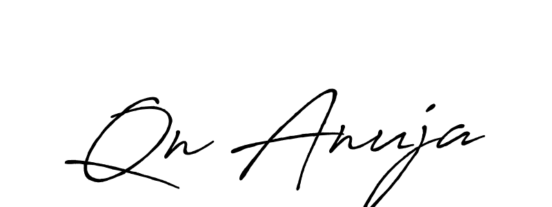 You should practise on your own different ways (Antro_Vectra_Bolder) to write your name (Qn Anuja) in signature. don't let someone else do it for you. Qn Anuja signature style 7 images and pictures png