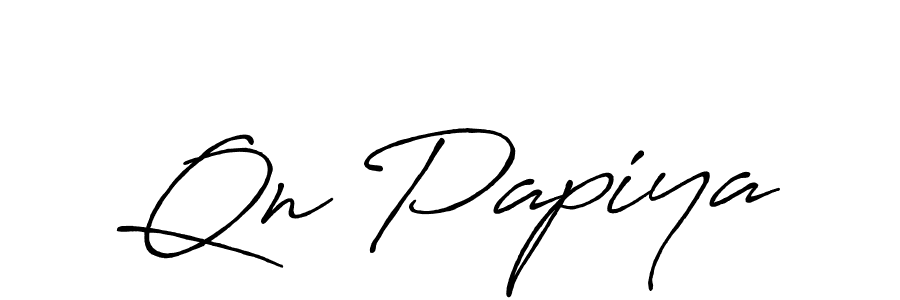 Make a beautiful signature design for name Qn Papiya. With this signature (Antro_Vectra_Bolder) style, you can create a handwritten signature for free. Qn Papiya signature style 7 images and pictures png