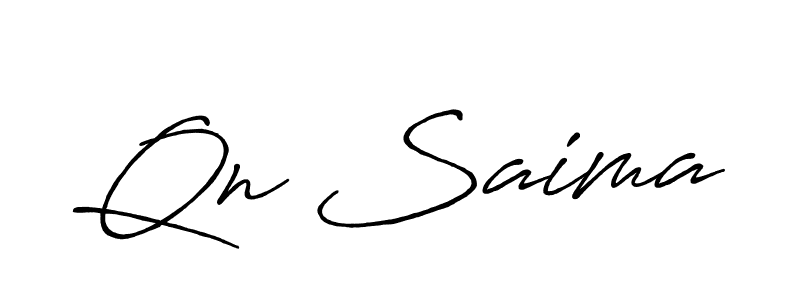 How to make Qn Saima signature? Antro_Vectra_Bolder is a professional autograph style. Create handwritten signature for Qn Saima name. Qn Saima signature style 7 images and pictures png