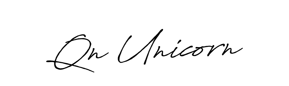 How to make Qn Unicorn name signature. Use Antro_Vectra_Bolder style for creating short signs online. This is the latest handwritten sign. Qn Unicorn signature style 7 images and pictures png