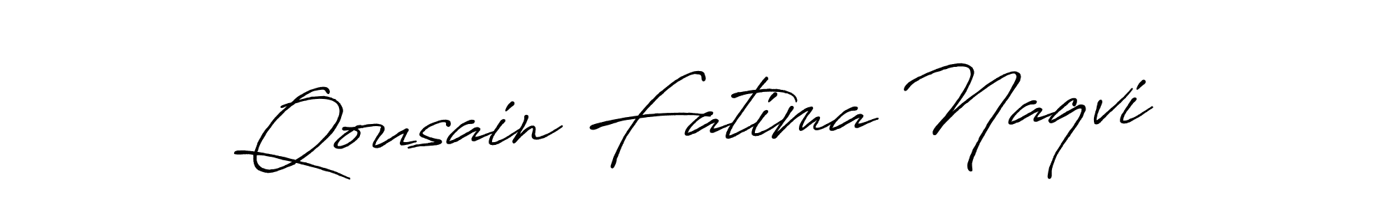 Use a signature maker to create a handwritten signature online. With this signature software, you can design (Antro_Vectra_Bolder) your own signature for name Qousain Fatima Naqvi. Qousain Fatima Naqvi signature style 7 images and pictures png