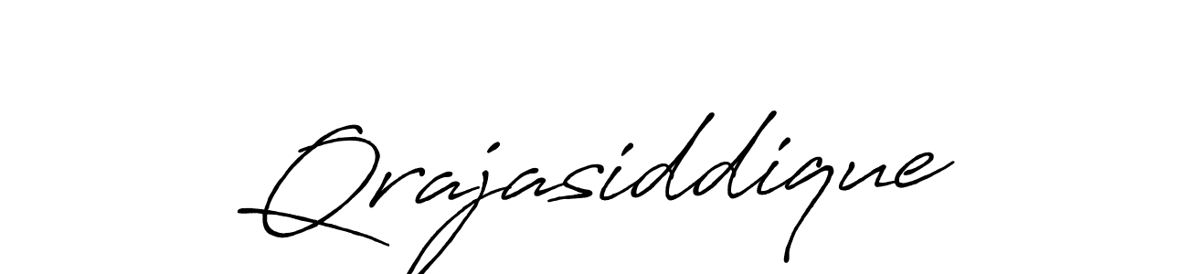 How to make Qrajasiddique name signature. Use Antro_Vectra_Bolder style for creating short signs online. This is the latest handwritten sign. Qrajasiddique signature style 7 images and pictures png
