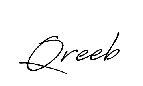 How to make Qreeb name signature. Use Antro_Vectra_Bolder style for creating short signs online. This is the latest handwritten sign. Qreeb signature style 7 images and pictures png