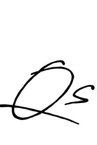 Make a beautiful signature design for name Qs. With this signature (Antro_Vectra_Bolder) style, you can create a handwritten signature for free. Qs signature style 7 images and pictures png