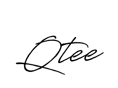 Create a beautiful signature design for name Qtee. With this signature (Antro_Vectra_Bolder) fonts, you can make a handwritten signature for free. Qtee signature style 7 images and pictures png