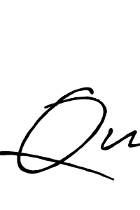 Make a beautiful signature design for name Qu. Use this online signature maker to create a handwritten signature for free. Qu signature style 7 images and pictures png