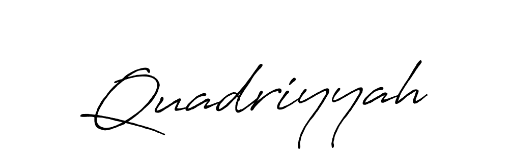 Create a beautiful signature design for name Quadriyyah. With this signature (Antro_Vectra_Bolder) fonts, you can make a handwritten signature for free. Quadriyyah signature style 7 images and pictures png