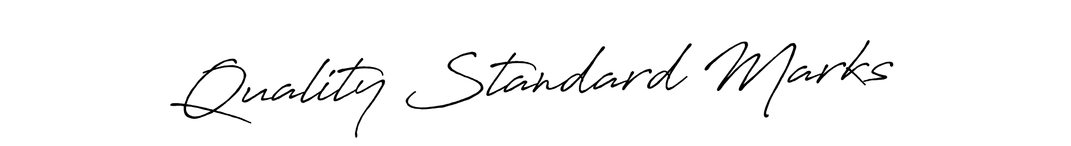 Make a beautiful signature design for name Quality Standard Marks. With this signature (Antro_Vectra_Bolder) style, you can create a handwritten signature for free. Quality Standard Marks signature style 7 images and pictures png